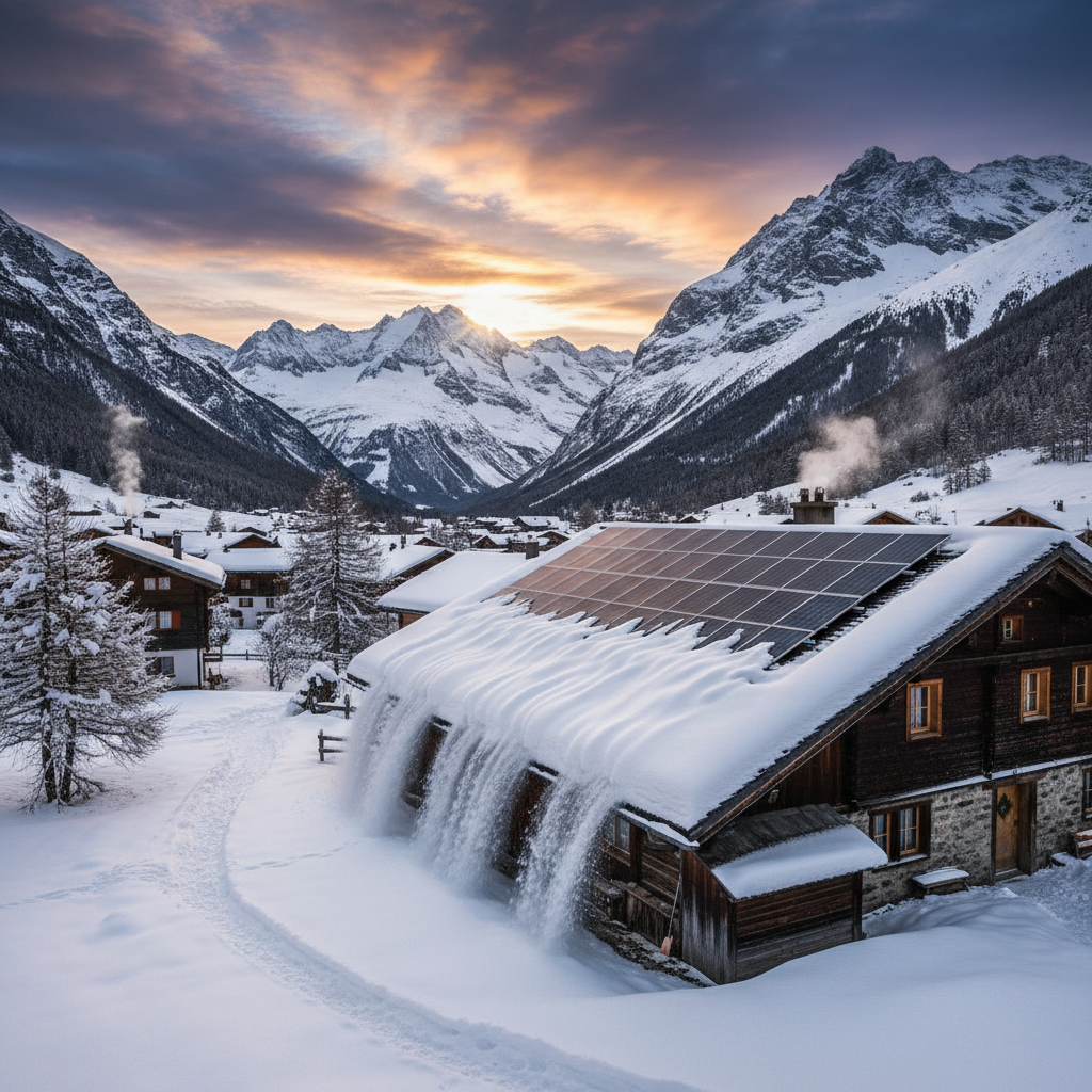 Solaranlage auf Schweizer Hausdach